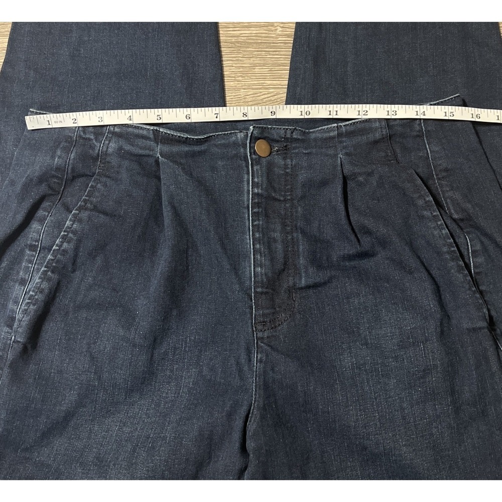 Eileen Fisher Organic Cotton Stretch HighRise Tapered DarkWash Jean SZ 8 (31x28) - Picture 6 of 12